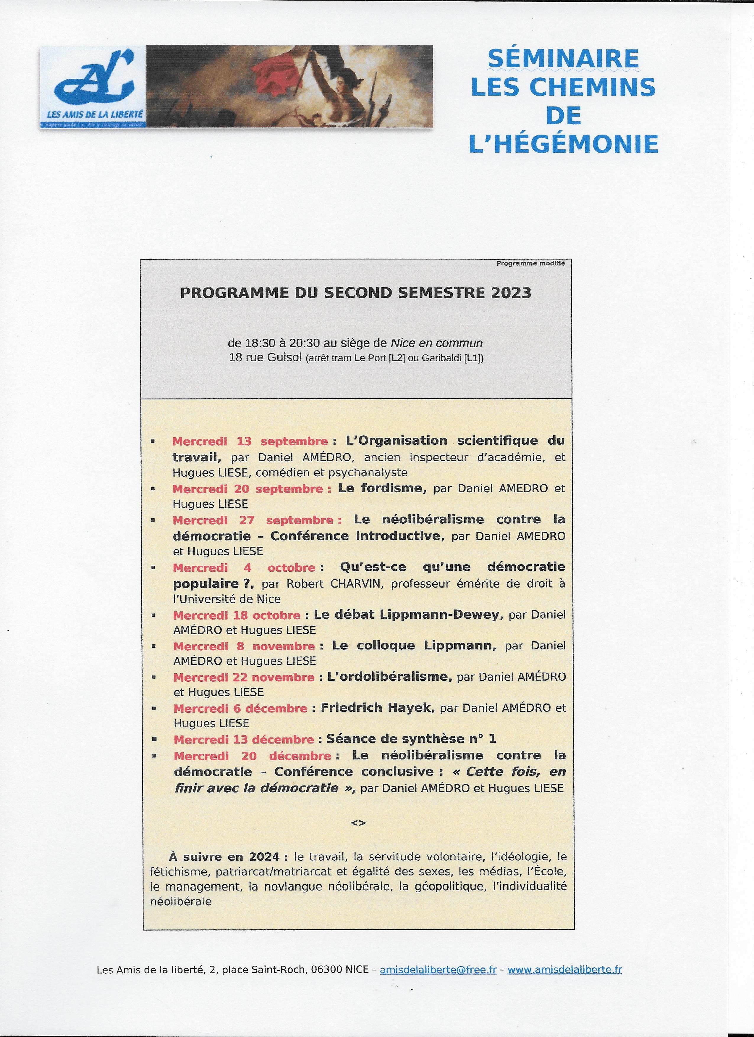 PROGRAMME seminaire 2e semestre 2023